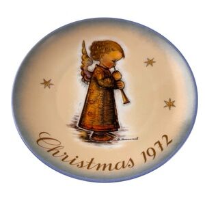 1972 Limited Edition Christmas Hummel Plate Angel with flute Schmid Brothers